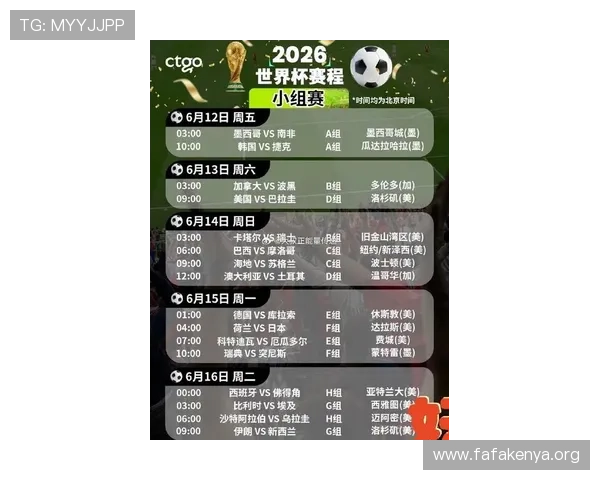 2026年墨西哥与南非世界杯比赛规则及比赛日程安排详细介绍